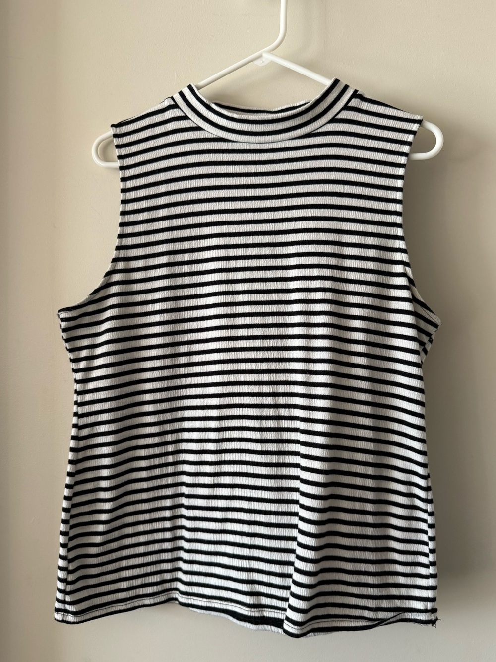 LOFT Outlet Textured Stretch Mock Neck Tank